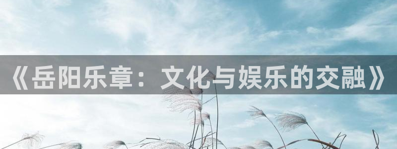 红足1世11814：《岳阳乐章：文化与娱乐的交融》